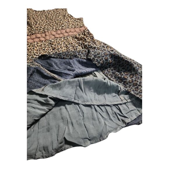 NWT Free People Ombre Leopard Animal Print Lace Fit Flare Mini Dress SZ 2 Brown - Picture 9 of 10